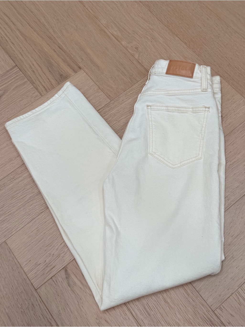 Pistola Eli High Rise Barrel Jean In Sand